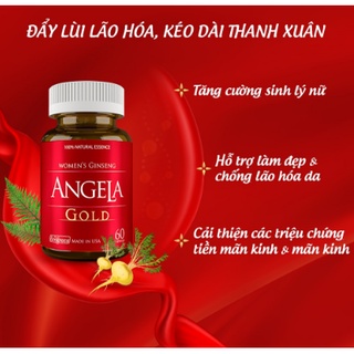 Viên uống trắng da mờ nám .tăng cường nội tiết tố nữ sâm ANGELA GOLD lọ 60 viên
