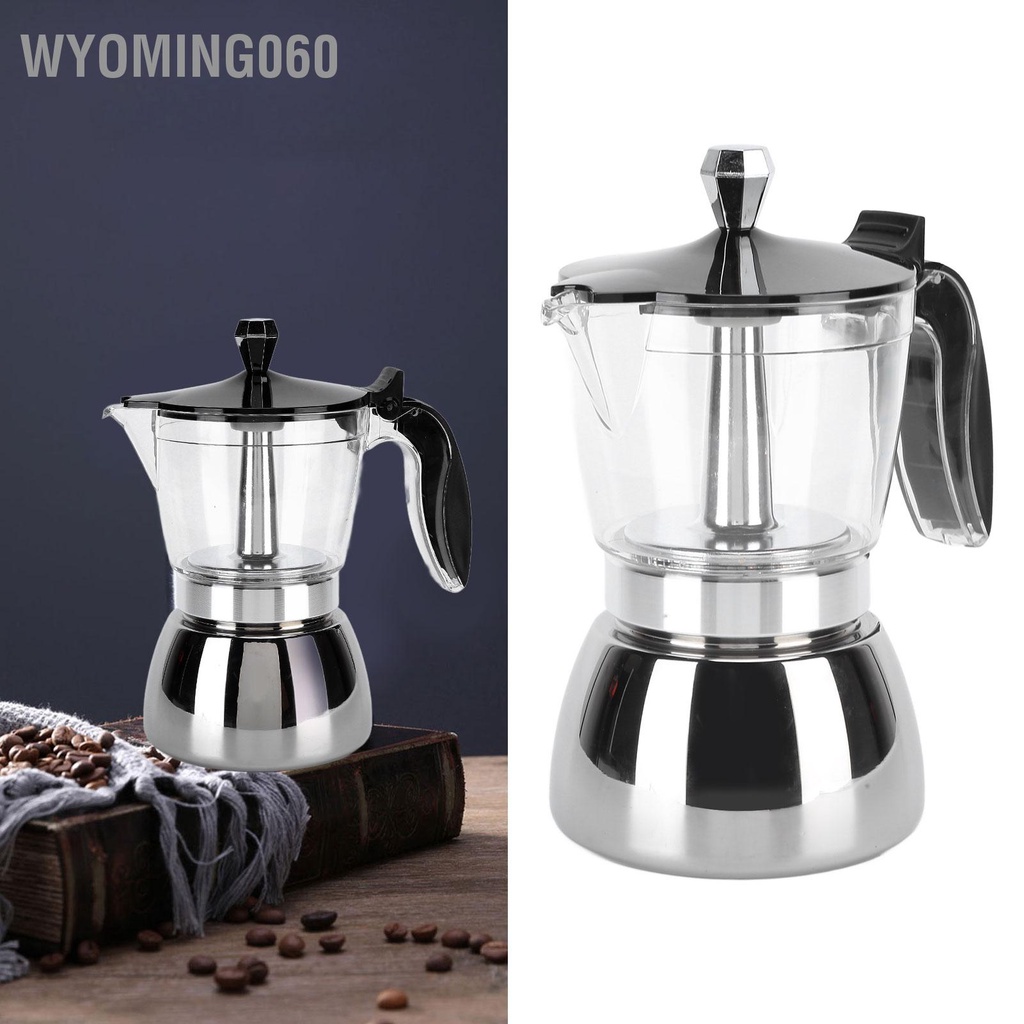 Bình pha cà phê moka Ý bằng thép không gỉ hình bát giác