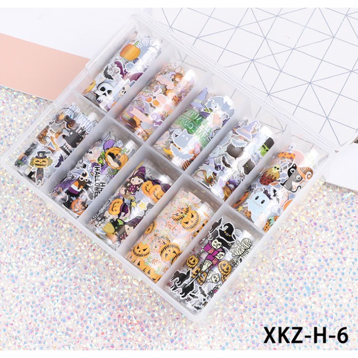 Foi hoa làm móng hộp 10 mẫu