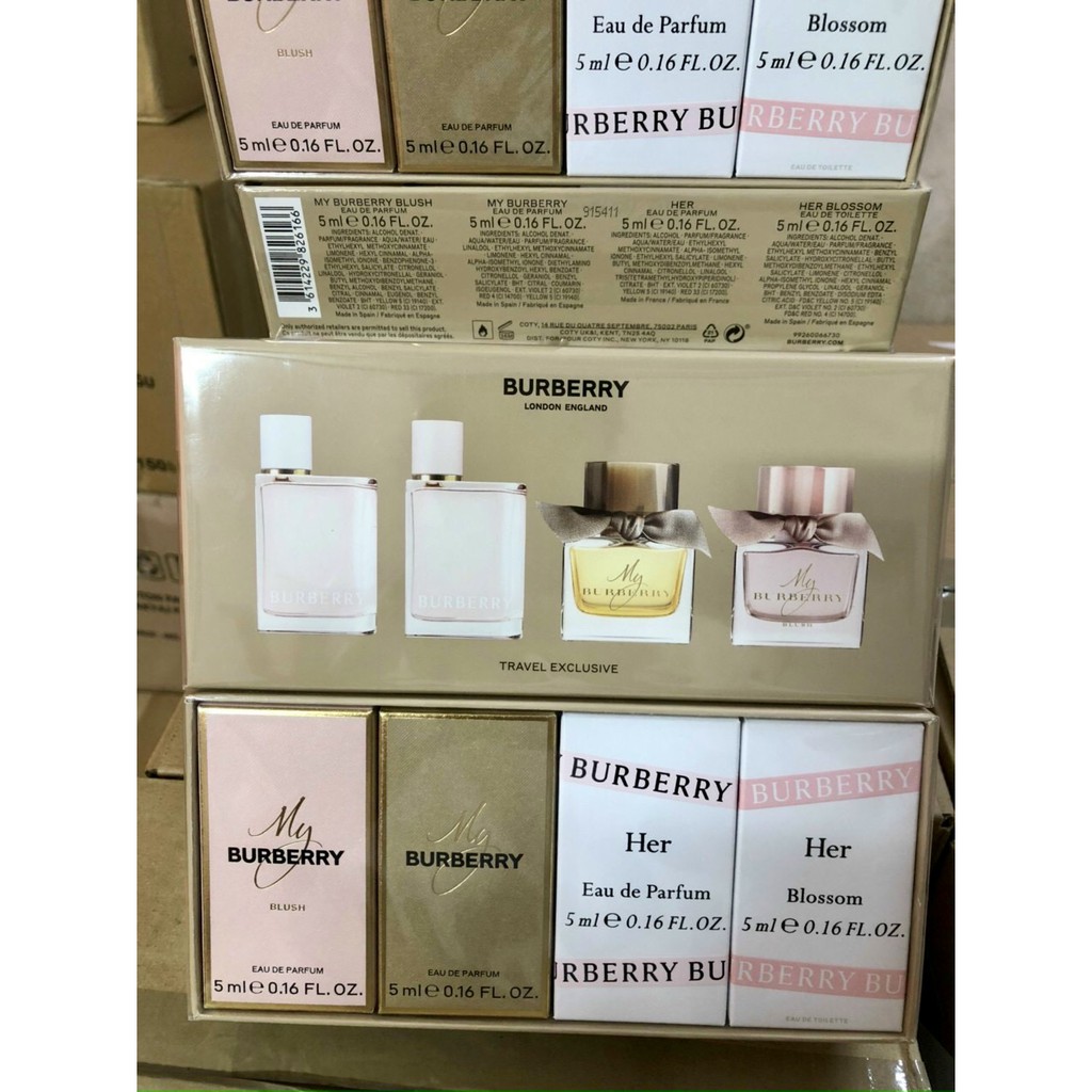 Bộ nước hoa nữ BURBERRY - TRAVEL EXCLUSIVE (4 MINIS) | Thế Giới Skin Care