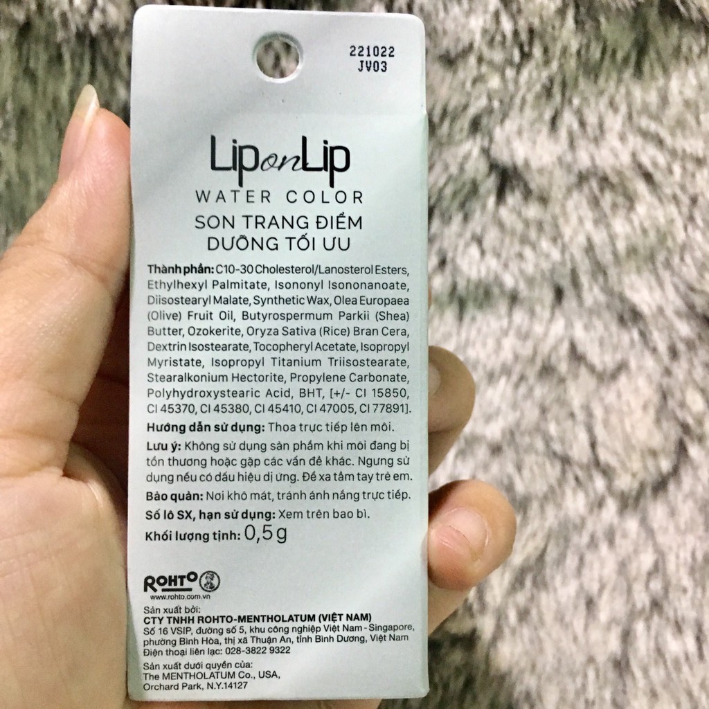 [Khuyến mãi] Sample son Son trang điểm dưỡng tối ưu Lip On Lip Water Color 0.5g | BigBuy360 - bigbuy360.vn