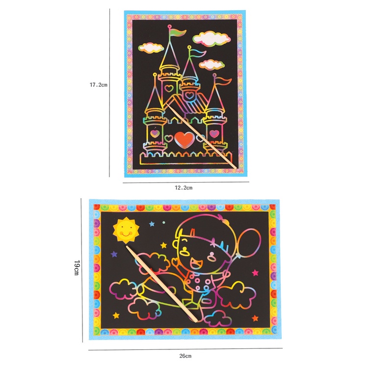 Giấy Vẽ Tranh Thủ Công Họa Tiết Hoạt Hình Nhiều Màu Sắc Cho Bé