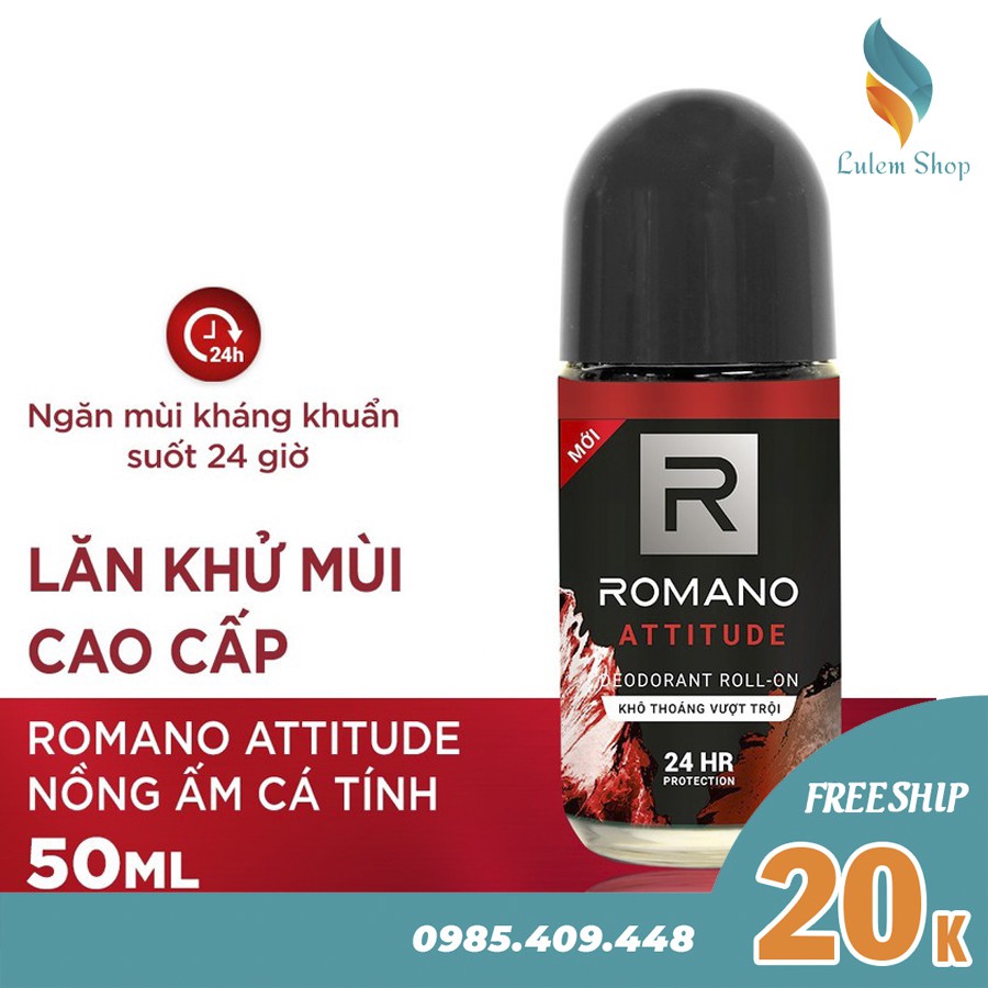 Lăn khử mùi cao cấp Romano 50ml (có 4 mùi)