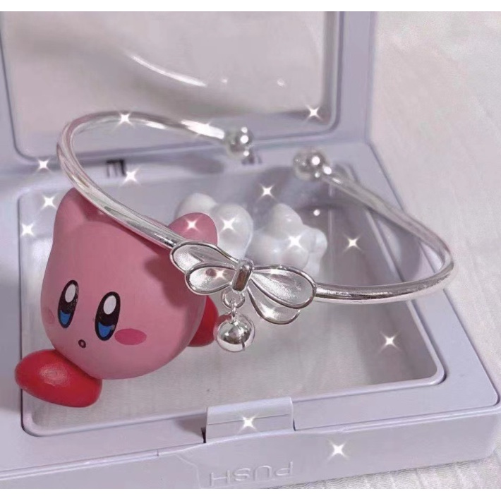 Lắc tay mạ bạc s925 hình nơ Ula Shop phong cách Hàn Quốc new arrival Thanh lịch cute VT13