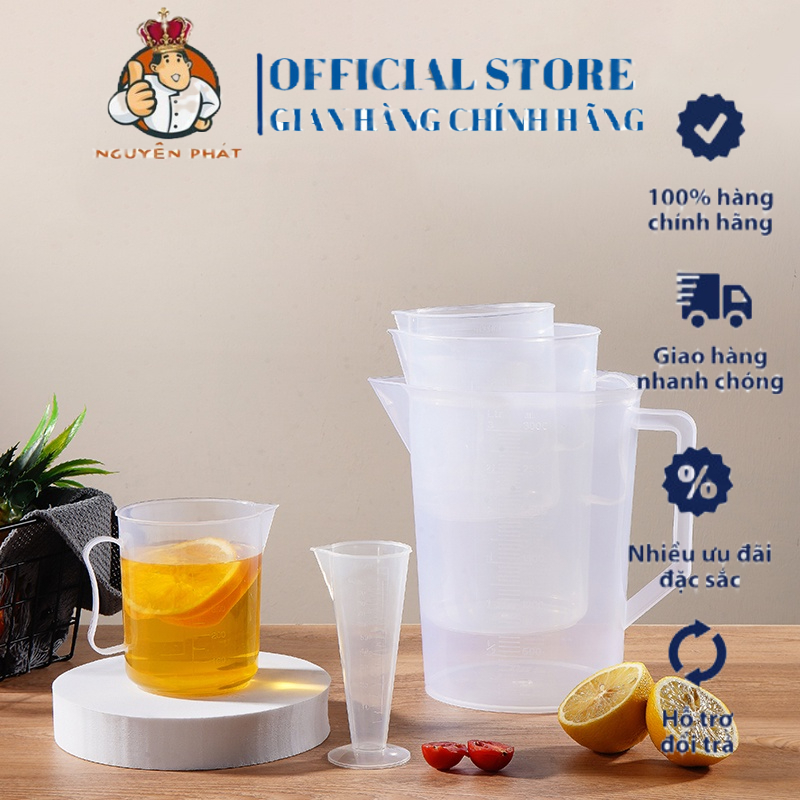 Ca đong, Cốc đong, Ca nhựa định lượng chia vạch dùng trong pha chế, nấu ăn nhiều kích cỡ - Dụng Cụ Pha Chế Đà Nẵng