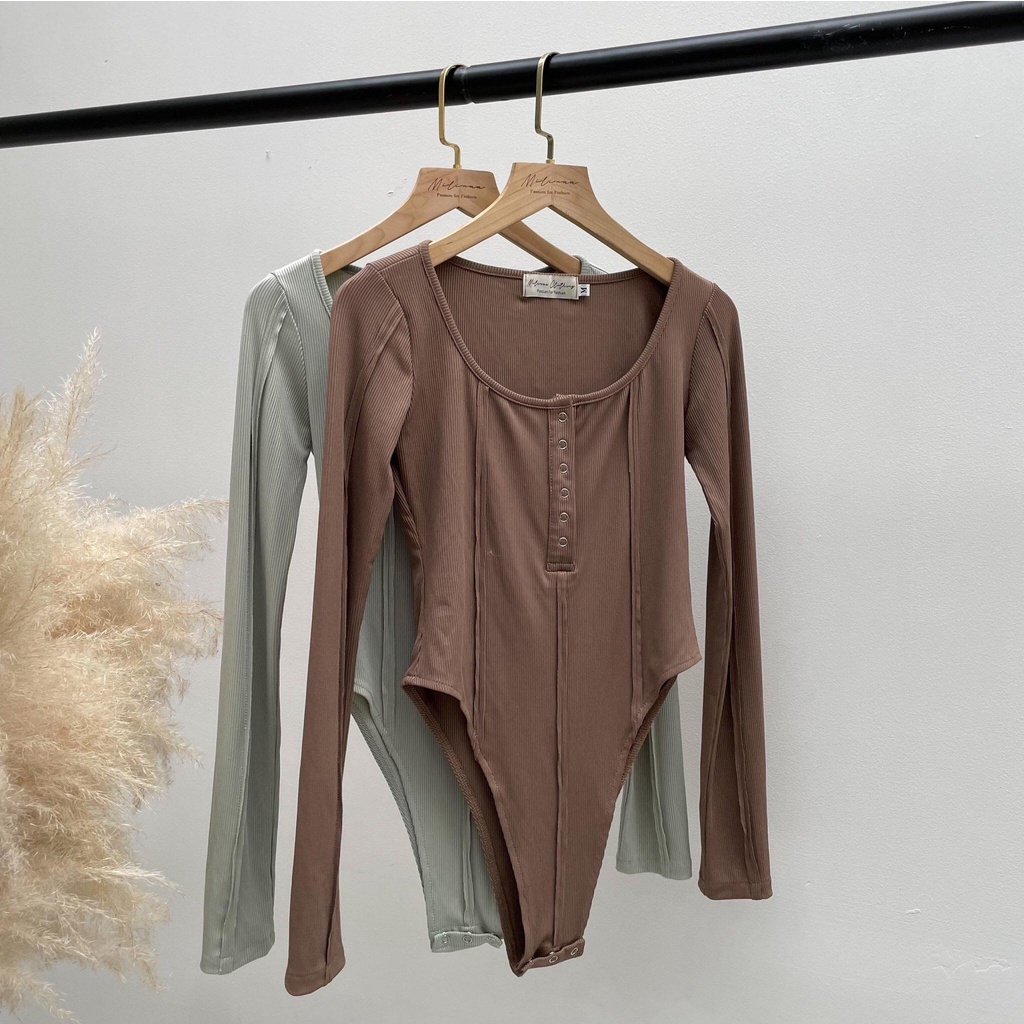 ▦❐▦BODYSUIT THUN GÂN TAY DÀI ĐÍNH CÚC BẤM C2220 | BigBuy360 - bigbuy360.vn