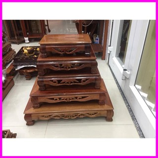 Bàn osin gỗ hương, kích thước 20x30cm cao 12,5cm, thích hợp kê vật dụng cho trang thờ thần tài thổ địa ngày tết