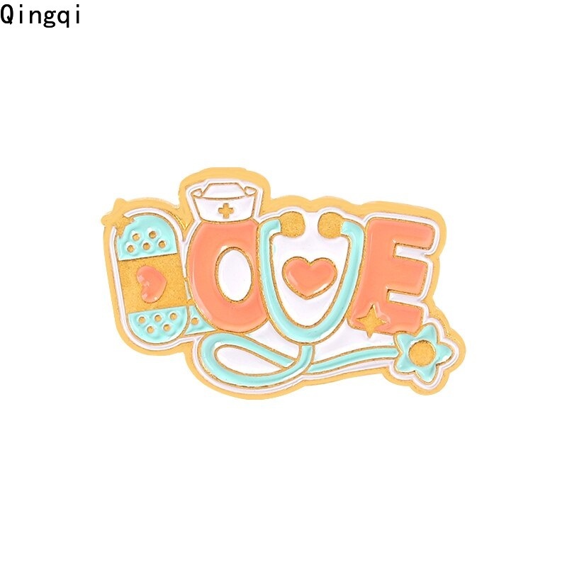 Ghim cài áo MISS ZOE hình ống nghe bác sĩ hoạt hình sáng tạo thời trang