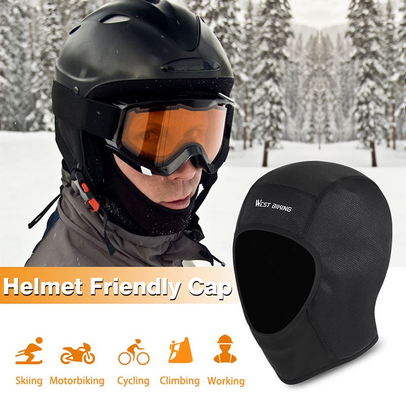 West BIKING Mũ Trùm Đầu Kiêm Khăn Choàng Cổ Thể Thao Chống Gió Giữ Ấm Mùa Đông Cho Nam Và Nữ
