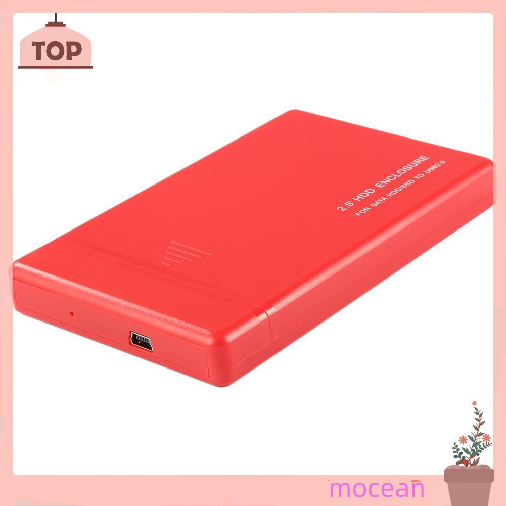 Mocean 2.5 Inch USB2.0 SATA Hard Disk Drive Box External HDD Enclosure Tool Free