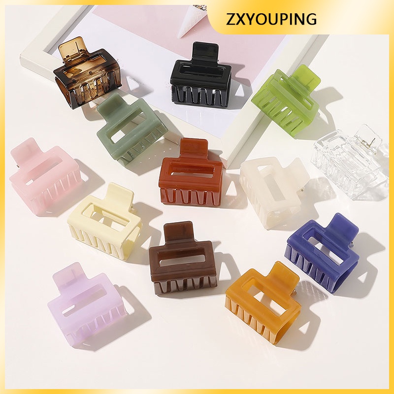 Kẹp Tóc Càng Cua Dáng Vuông Cỡ Nhỏ Thiết Kế Tinh Tế Thời Trang Cho Nữ