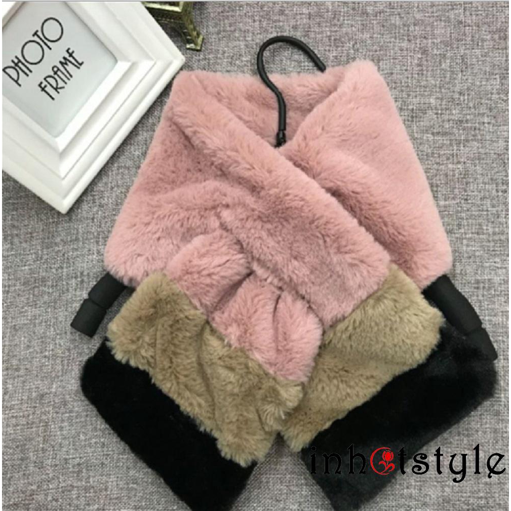 Khăn choàng cổ lông giữ ấm cho bé