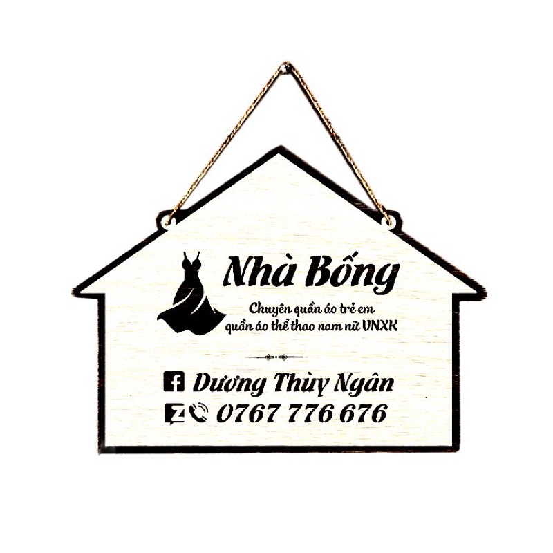 Bảng Gỗ Tên Shop - Bảng Decor - Free thiết kế - Bảng chụp ảnh sản phẩm