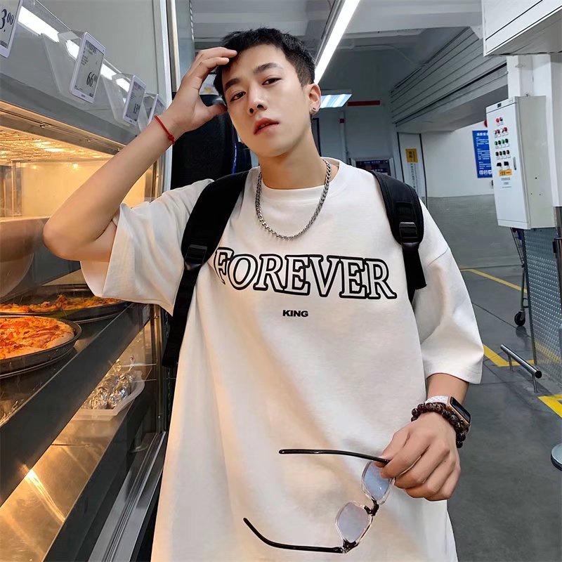 Áo Thun Tay Ngắn Dáng Rộng In Chữ Phong Cách Hip Hop Thời Trang Mùa Hè Cho Nam Và Nữ