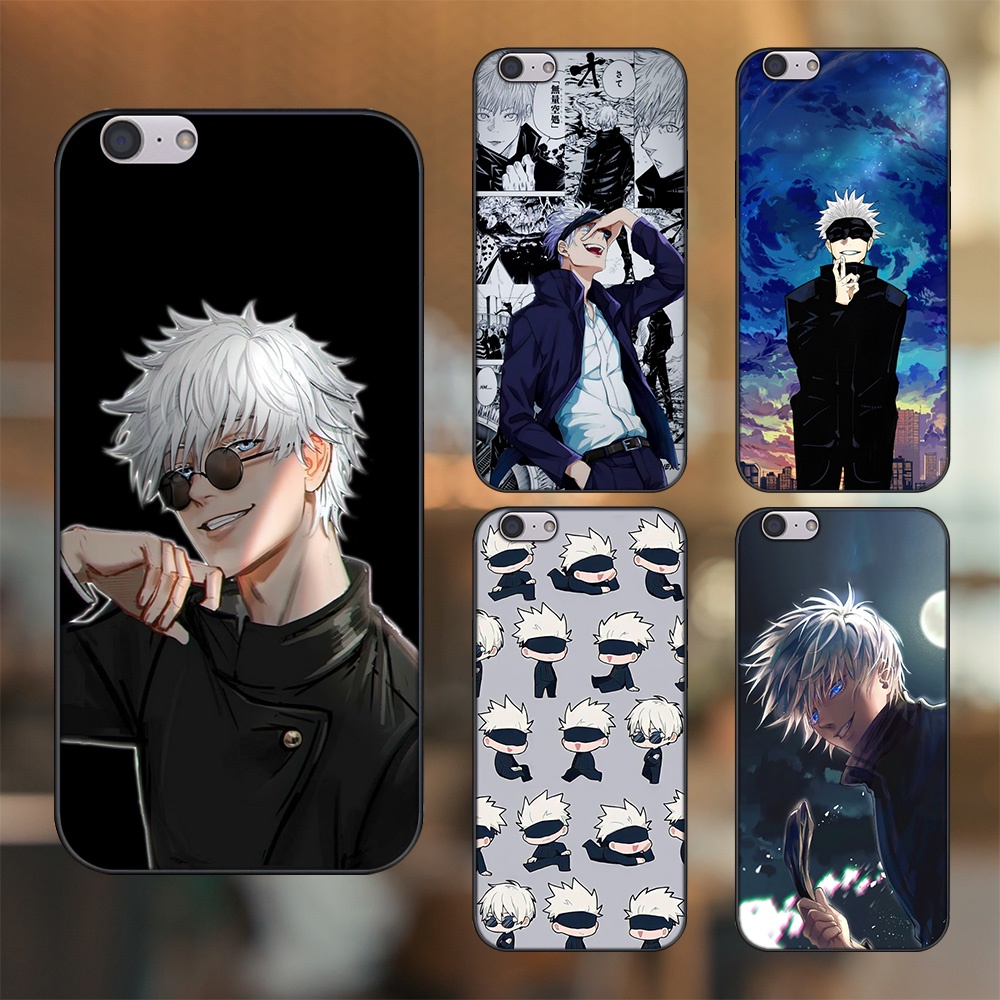 Ốp lưng Oppo A39, F3 Lite viền đen in hình Satoru Jujutsu Kaisen