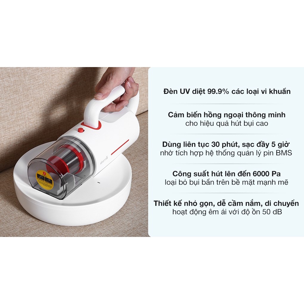 Hút bụi giường nệm cầm tay Xiaomi Deerma CM800/CM1300/CM1900, hàng chính hãng, bảo hành, 6 tháng