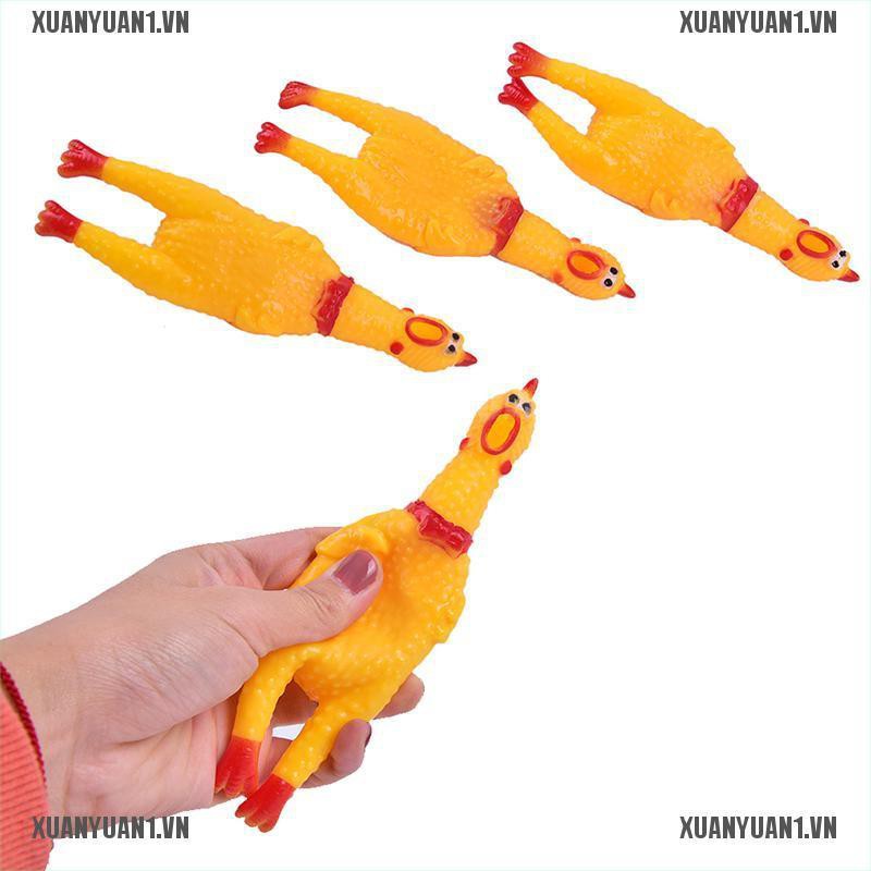 1 Đồ Chơi Gà Cao Su Màu Vàng Mới Lạ Cho Thú Cưng