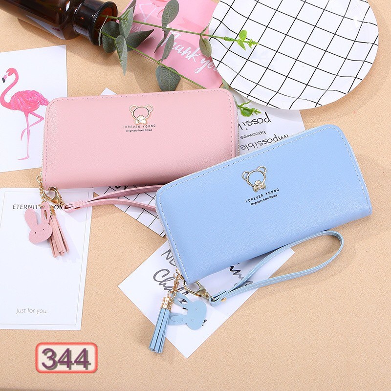 Ví Dài Nữ Khóa Kéo Forever Young Hình Gấu 344 Dễ Thương Siêu Hot - Hazo