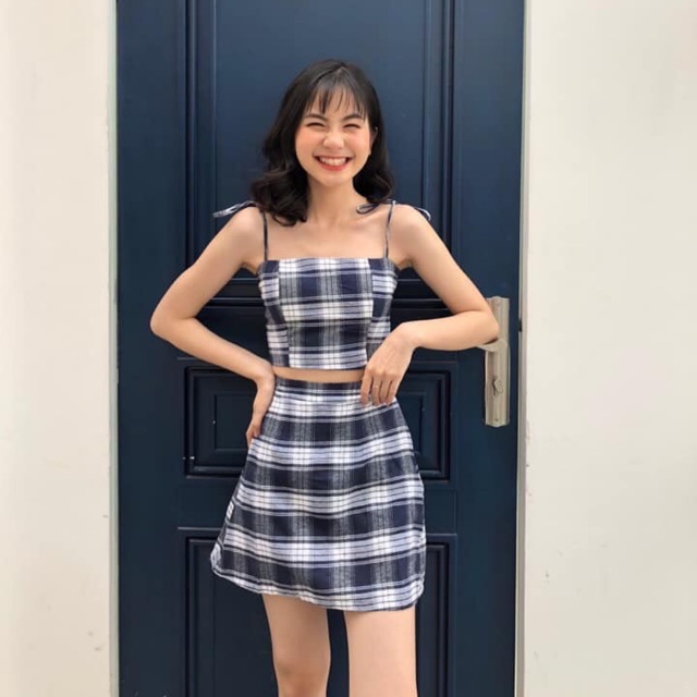 [ảnh thật + video ] Set kẻ hai dây