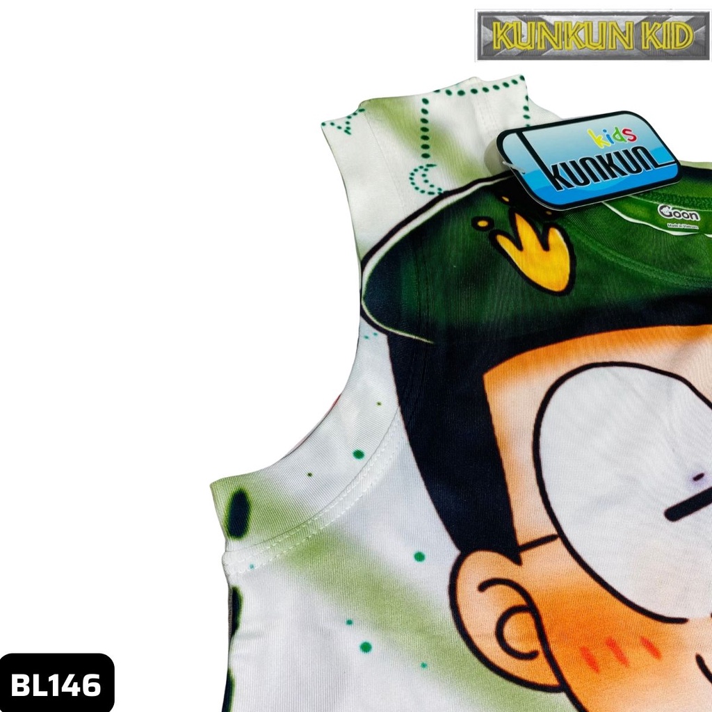 Đồ bộ ba lỗ thun lạnh hình nobita doraemon cho bé trai size đại từ 10-60kg KunKun Kid BL146- Quần áo trẻ em cao cấp