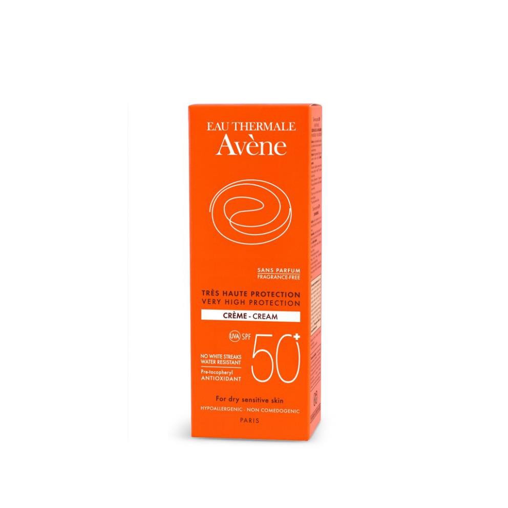 [MẪU MỚI 2021] Kem chống nắng Avene Protection SPF50+ Fragrance Free không hương liệu cho da khô nhạy cảm 50 ml