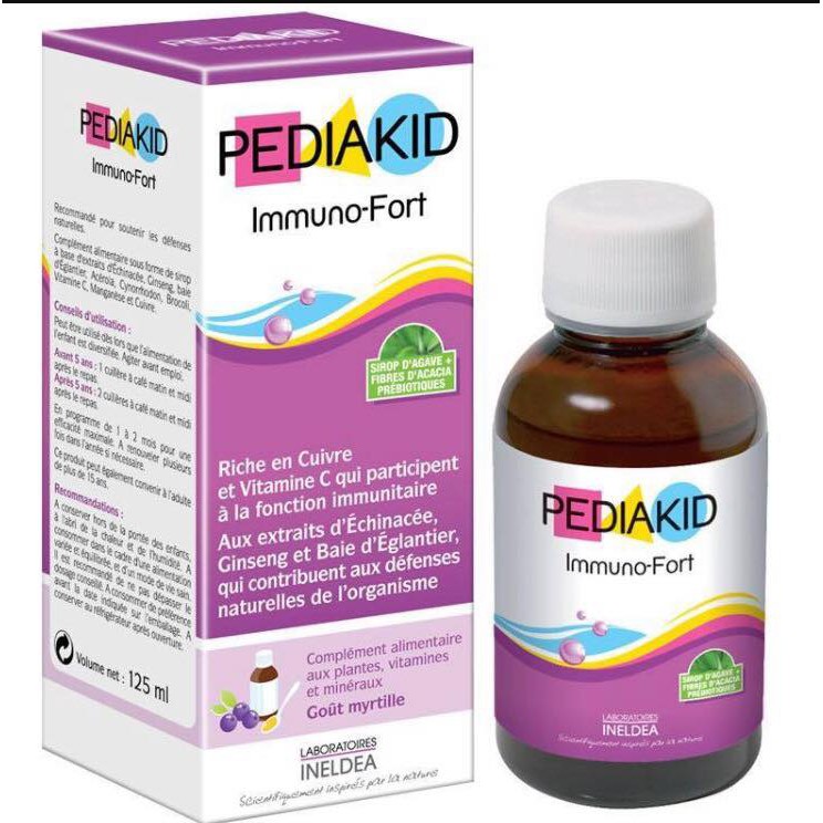 Tăng sức đề kháng, giảm bênh tật cho bé Pediakid Immuno - Fort - Tăng cường miễn dịch Mũi họng Pediakid  Pháp