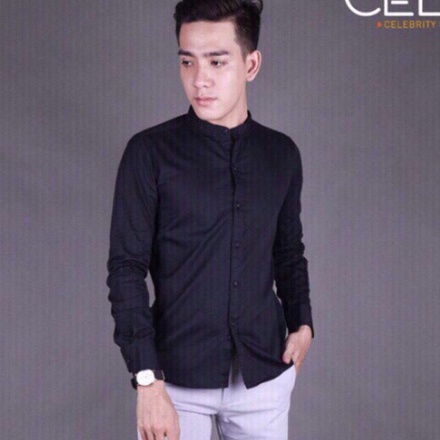 Áo Sơ Mi Nam Hàn Quốc Tay Dài Cao Cấp.Sơ Mi Nam Dài Tay Phong Cách ĐEN TRẮNG PHONG CÁCH- shopsile1 | BigBuy360 - bigbuy360.vn
