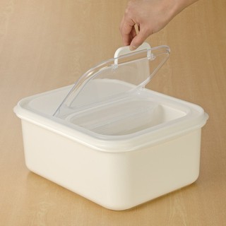 Thùng đựng gạo, ngũ cốc cao cấp Inomata Nhật Bản-1270 có nắp bật loại 6Kg chất liệu nhựa nguyên sinh PP không chứa BPA