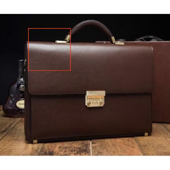 Chính Hãng cặp da cao cấp Cặp da khóa số GD 802