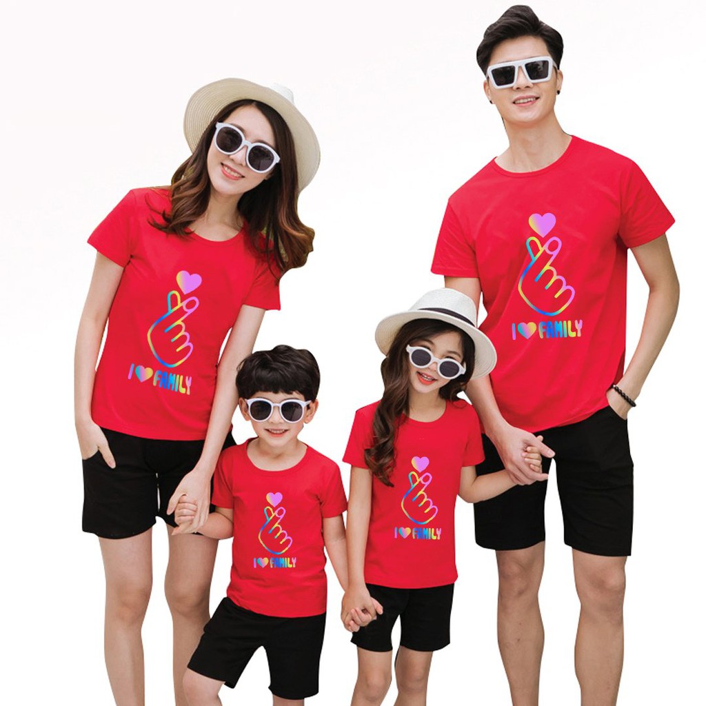 [ FASHSALE GIA ĐÌNH LÀ ĐIỀU TUYỆT VỜI NHẤT]Áo thun Gia Đình Phản Quang Thả Tim Family GD05-Chất thun cotton 4 chiều co g