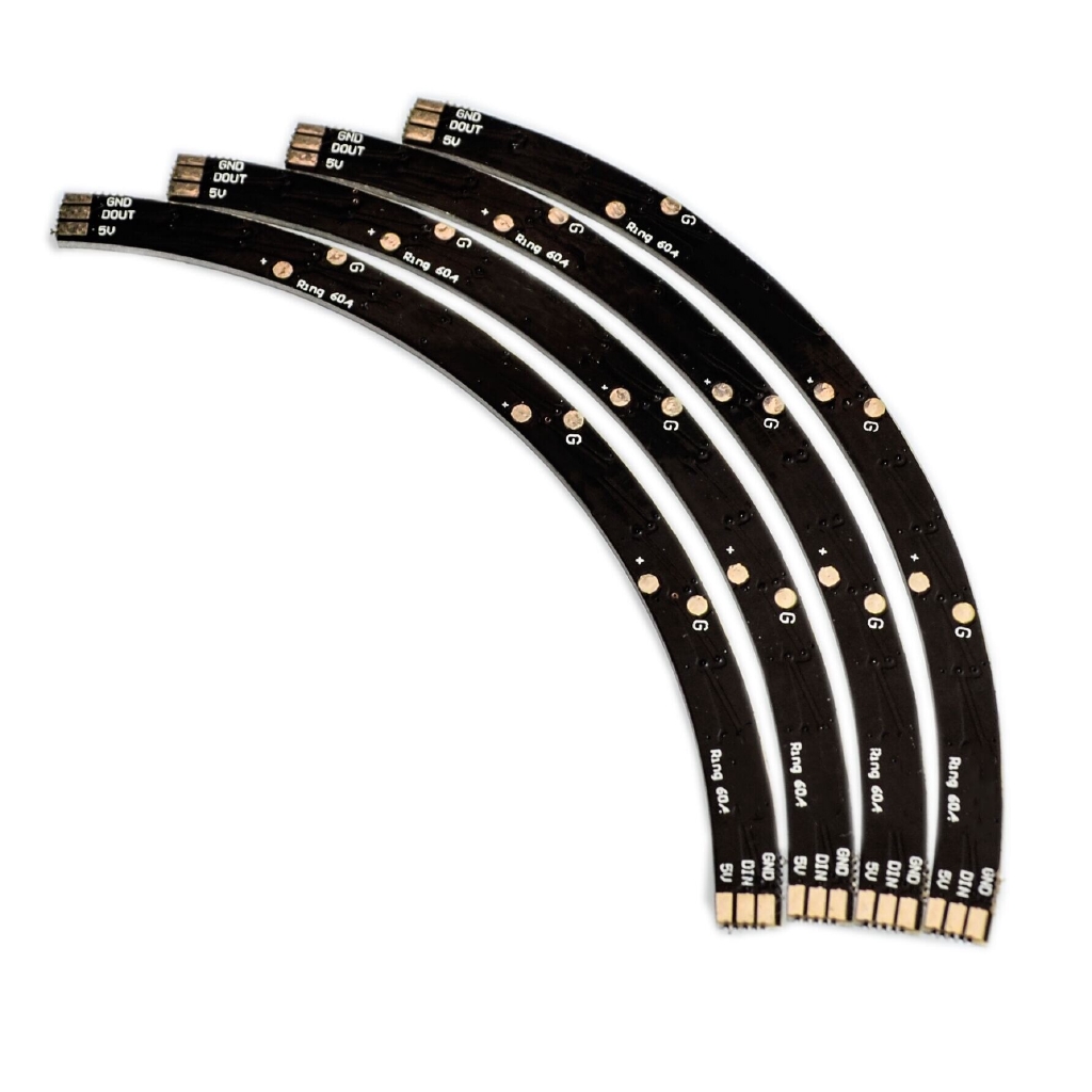 Vòng tròn 60 đèn LED RGB siêu sáng WS2812 5050 trang trí đồng hồ treo tường với trình điều khiển tích hợp