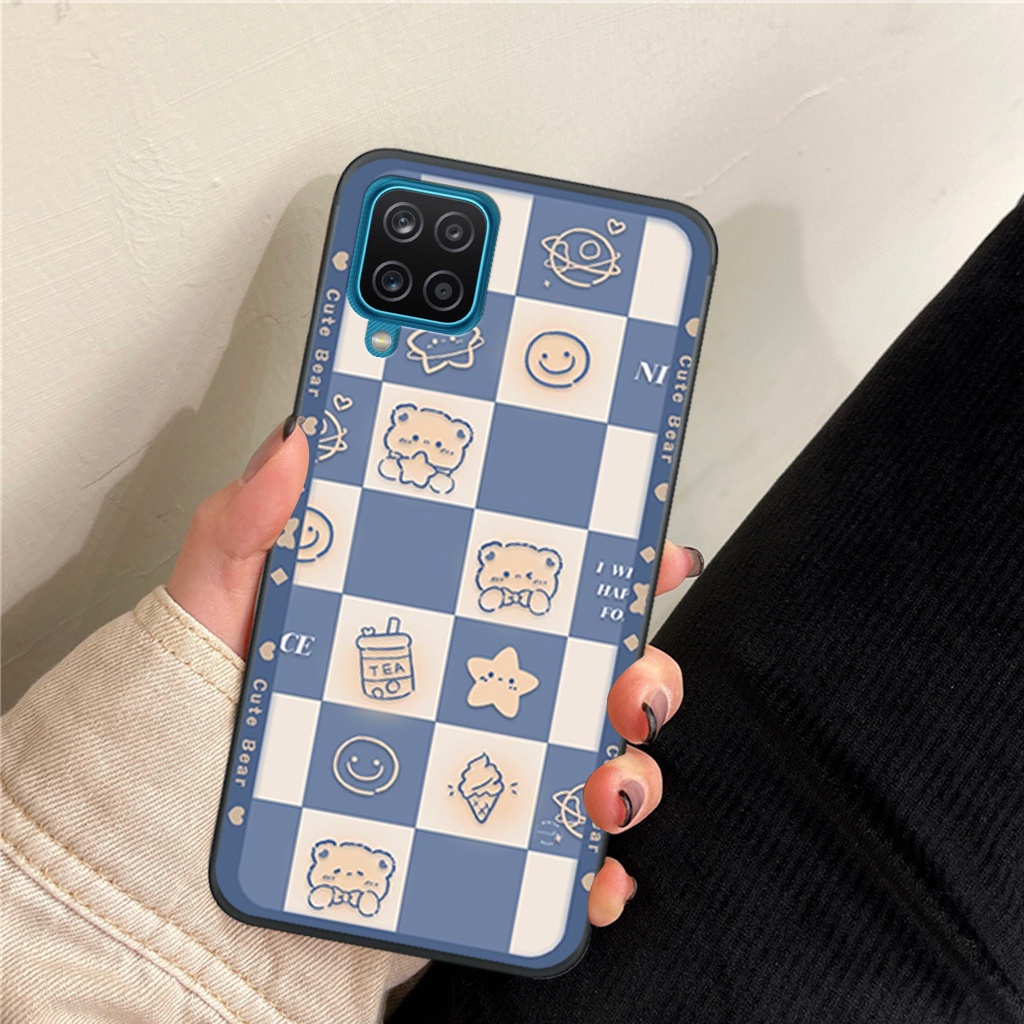 Ốp lưng Samsung A12 - M12 - A22 4G - M22 4G họa tiết trái tim, gấu caro thời trang