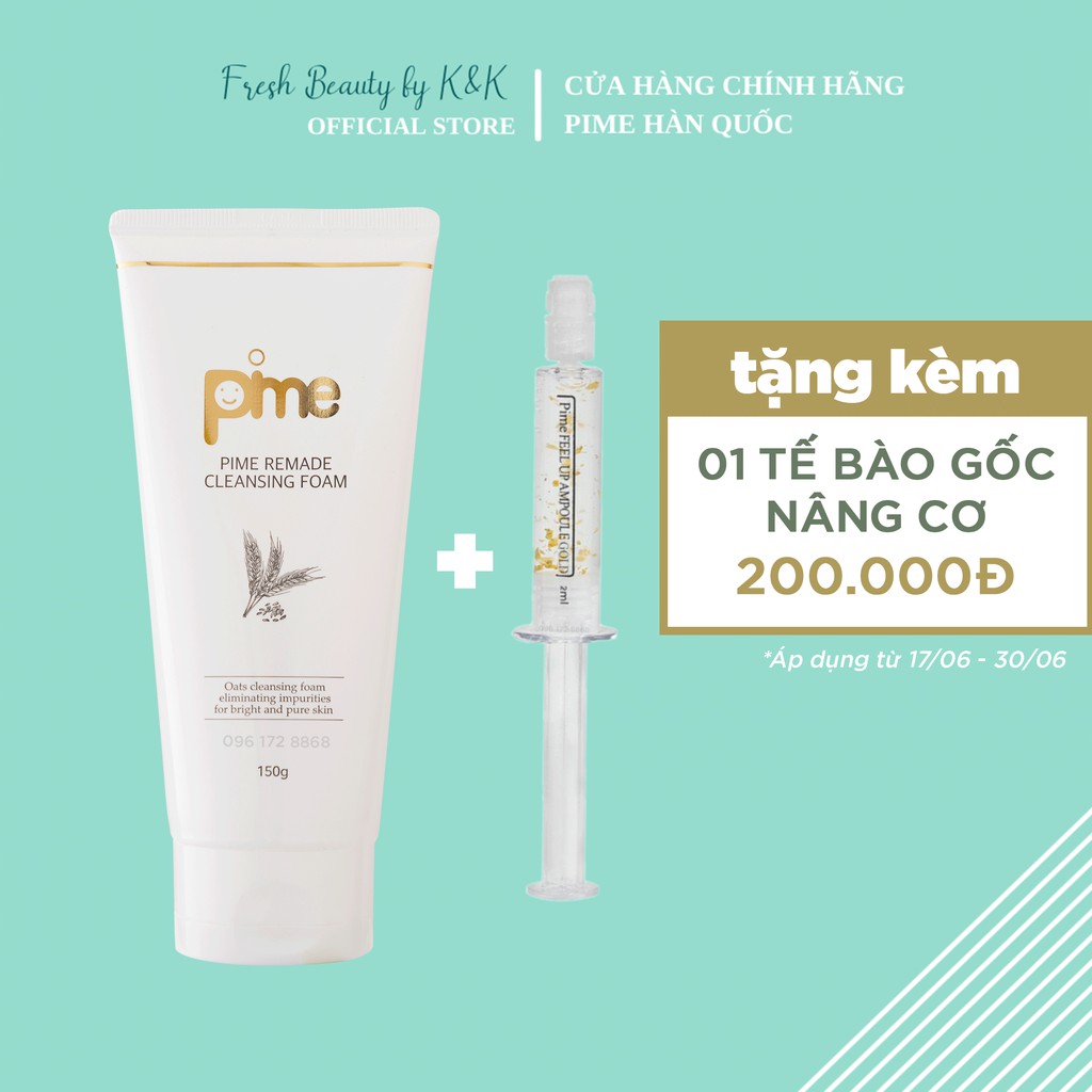 Sữa Rửa Mặt Pime Remade Cleansing Foam sạch sâu, dịu nhẹ, lành tính, phù hợp cho các loại da (nhạy cảm, khô ...) 150g