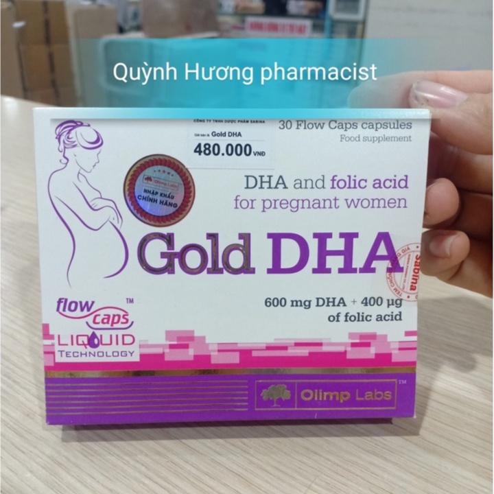 Viên uống GOLD DHA hộp 30 viên giúp tăng cường sức khỏe cho bà bầu