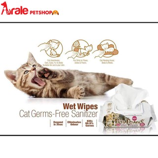[YÊU THÍCH] KHĂN GIẤY ƯỚT DIỆT KHUẨN PET POUNCE DÀNH CHO CHÓ MÈO