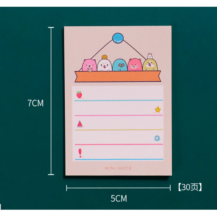 Giấy ghi chú - Giấy note hoạt hình dễ thương (ngẫu nhiên)