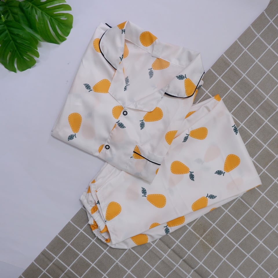 Đồ ngủ pijama, pijama dài tay nữ kate thái freesize 45-65kg mặc nhà siêu thoáng mát | BigBuy360 - bigbuy360.vn