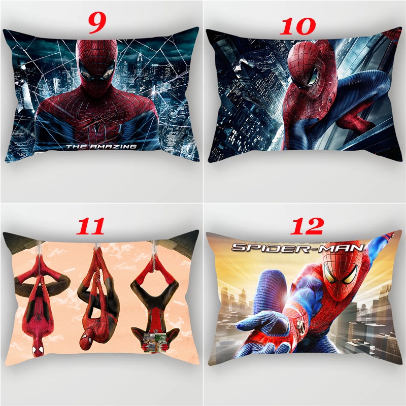 Vỏ gối đơn polyester in hình siêu anh hùng Người Nhện trang trí nhà cửa/xe hơi