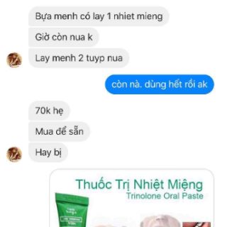 Thuốc NHIỆT MIỆNG trinolone