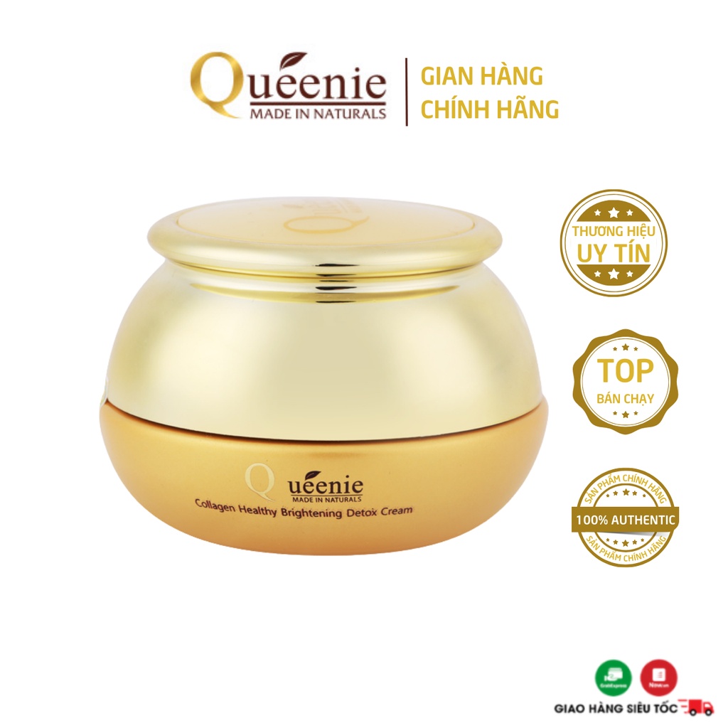 Kem thải độc Queenie chăm sóc dưỡng trắng da mờ sạm nám tàn nhang Hàn Quốc chính hãng 50ml