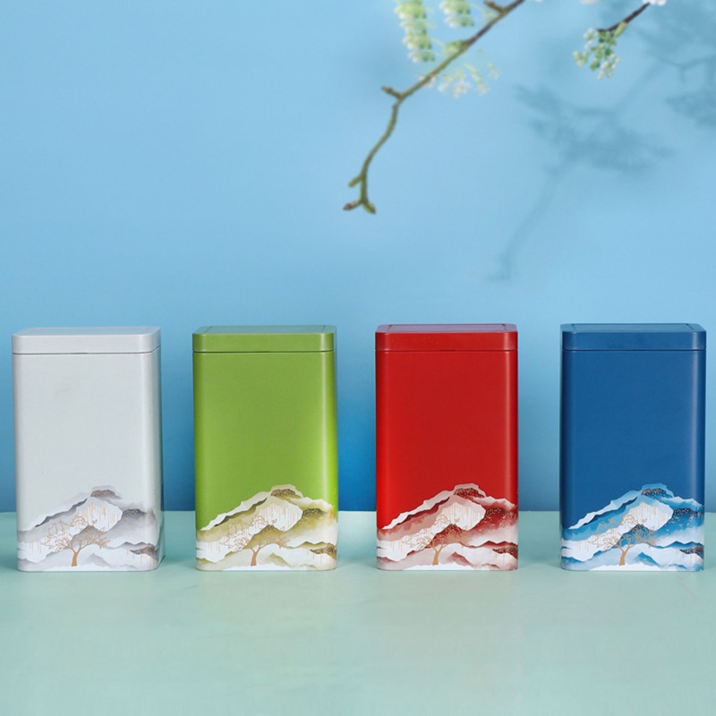 Hộp Mạ Thiếc Đựng Gia Vị / Cà Phê / Đường / Bánh Kẹo Kiểu Nhật Bản