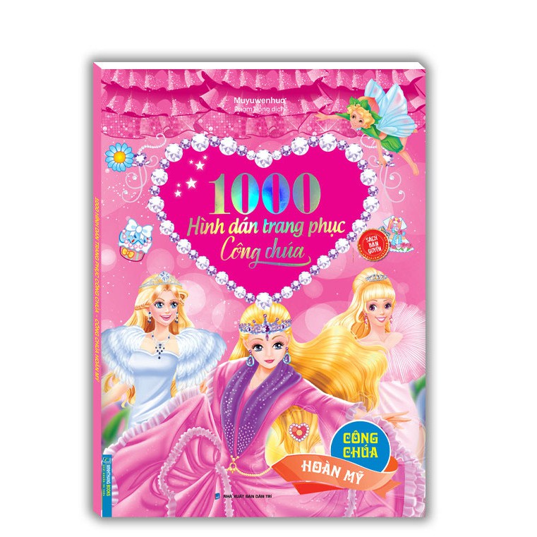 Sách - 1000 hình dán trang phục công chúa (Bộ 4 Tập)