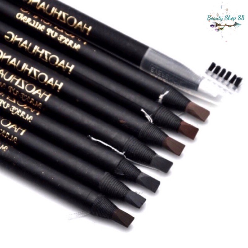 Chì xé kẻ mày cao cấp Haozhuang Make Up Milano Eyebrow Pencil siêu mịn bền màu chống thấm