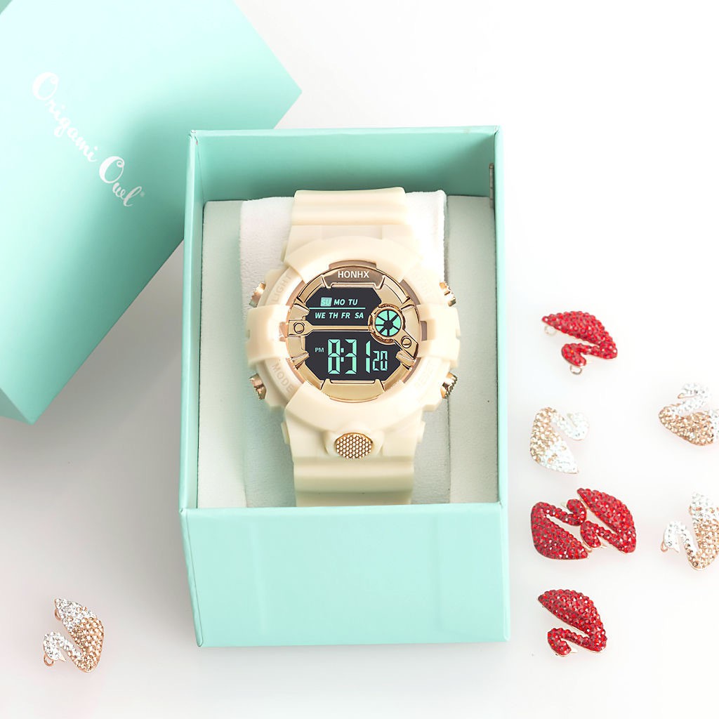 Đồng hồ nữ thể thao Shhors AOSUN chạy kim và số điện tử cực chất size 30MM