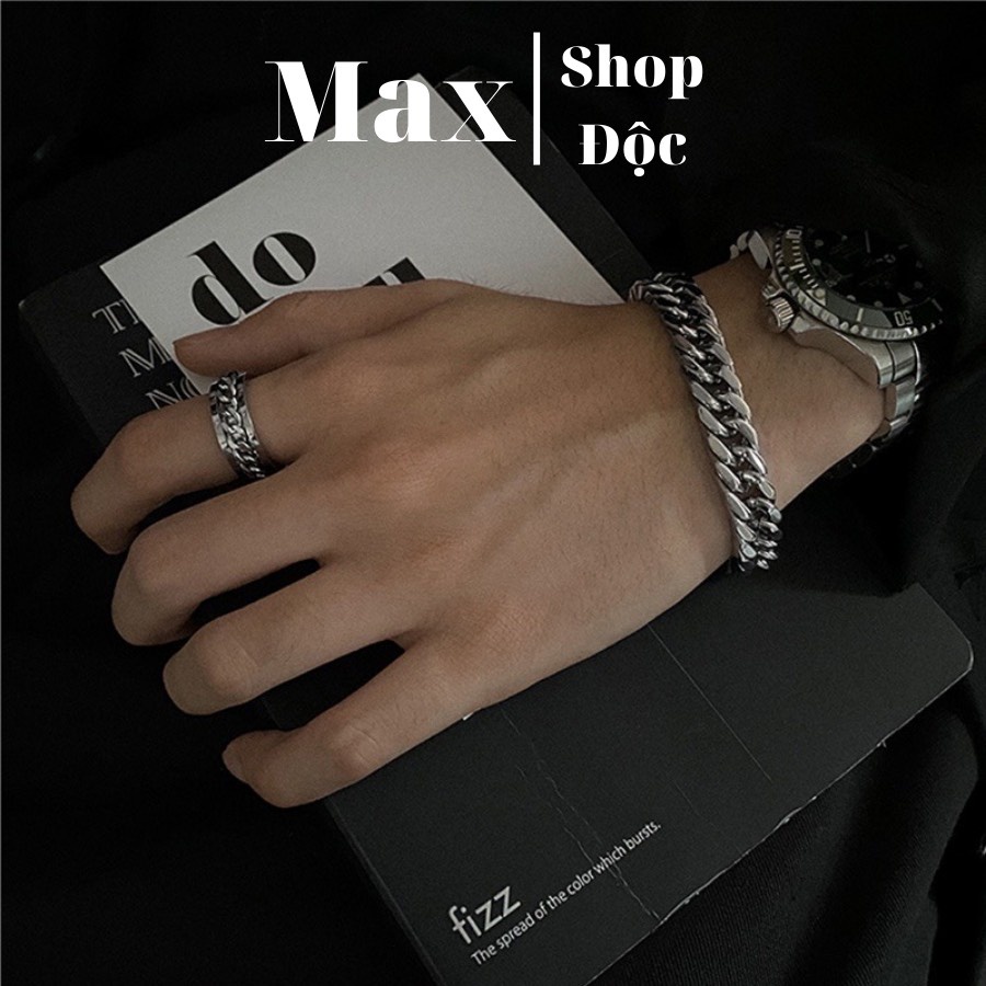 Vòng tay Nam Basic TIN Chất Liệu Titan Không Gỉ Phong Cách Đường Phố Streetwear Đẹp - Vòng TIN - Maxshopdoc