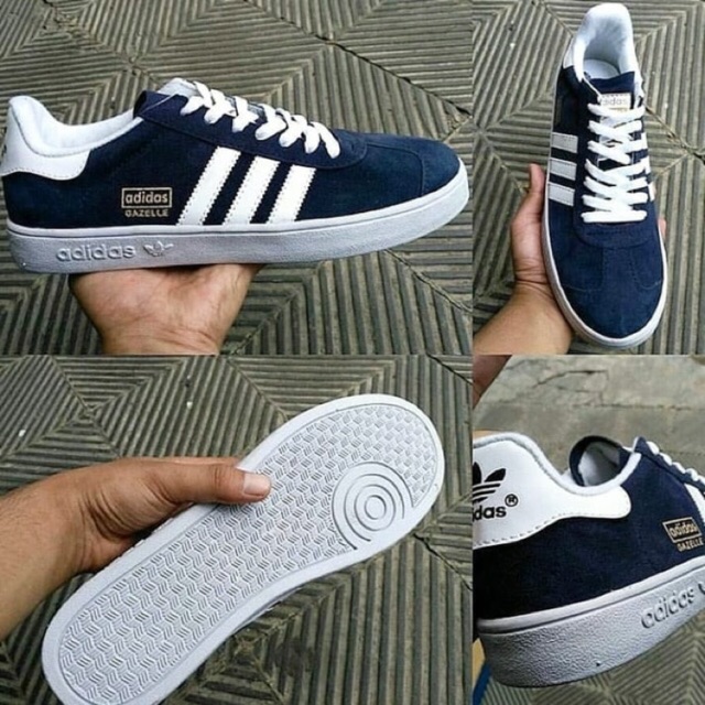 Giày Thể Thao Adidas Gazelle Màu Xanh Navy Cá Tính Cho Nam