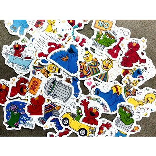 Bộ 40 sticker Sesame street, Elmo - LLD063 (Ảnh thật shop tự chụp)