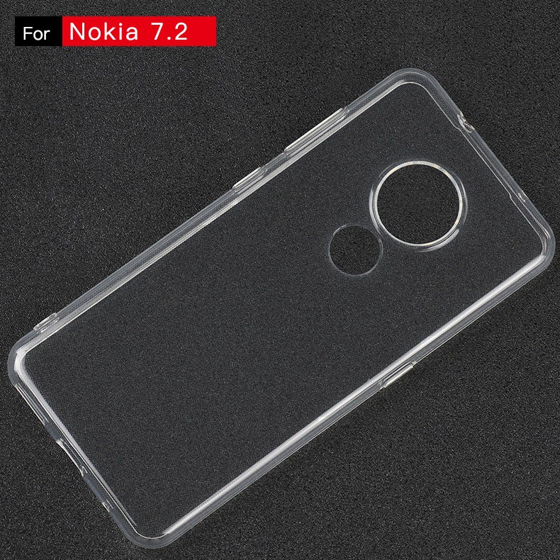 Ốp lưng silicone dẻo trong suốt cho Nokia 7.2/5.3/5.1/4.2/3.2/3.1/2.3/2.2/2.1/6 2018/8 siêu mỏng 0.5 mm