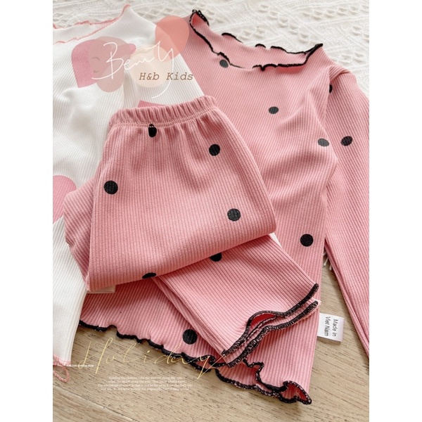 Bộ thu đông bé gái - đồ dài tay cho bé vải thun tăm mềm mướt loại 1 - quần áo trẻ em 8-22kg