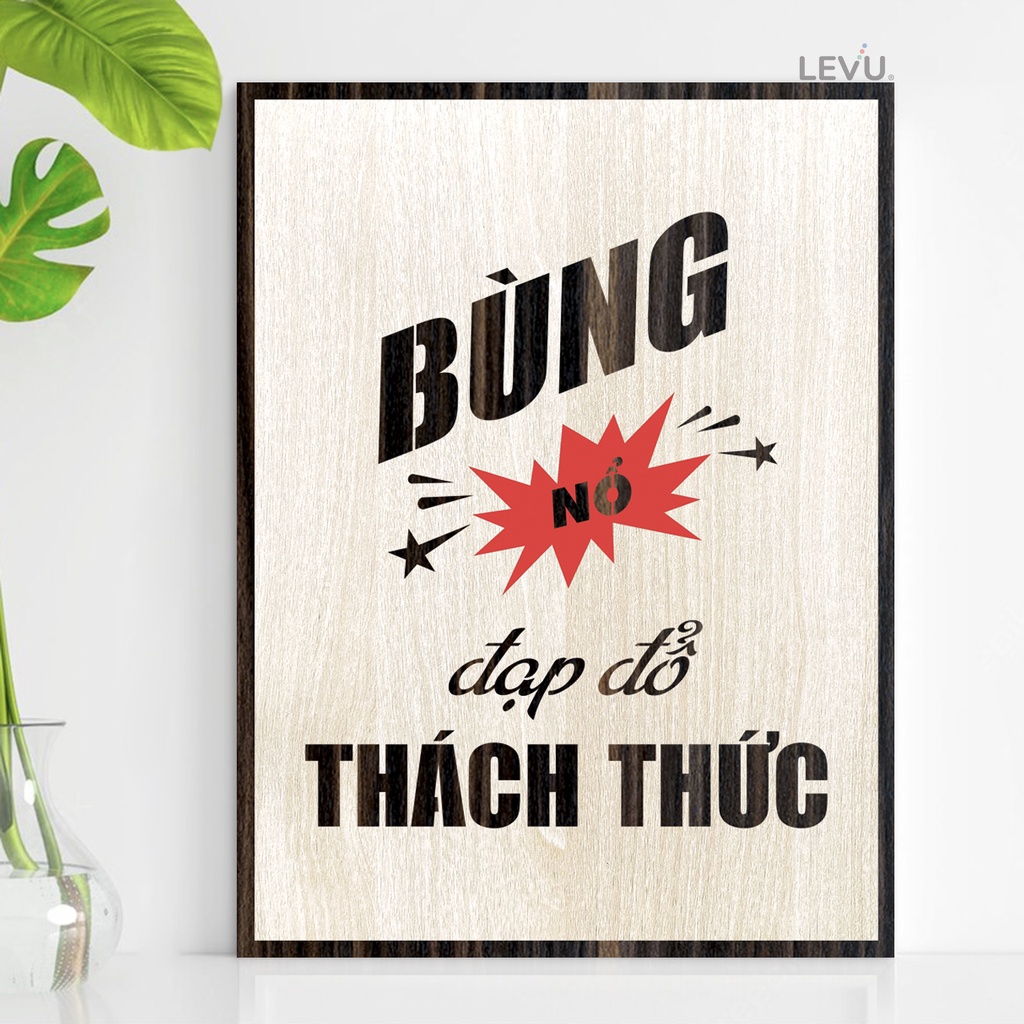 Tranh văn phòng Slogan tạo động lực giúp học tập làm việc hiệu quả LEVU019